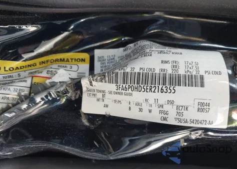 2014 Ford Fusion Se z USA, uszkodzony, nr VIN 3FA6P0HD5ER216355